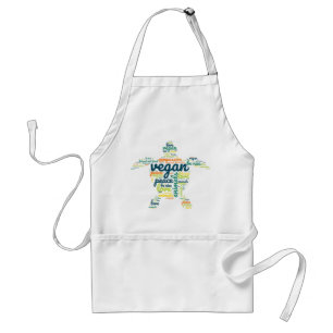 Vegan word cloud apron