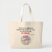 "Vegan" Word-Cloud Mosaic and Quote