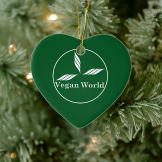 Vegan World-New Design/Logo Ceramic Tree Decoration