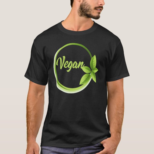 VEGAN - Writing Statement Love Vegetables Team Mea T-Shirt (Front)