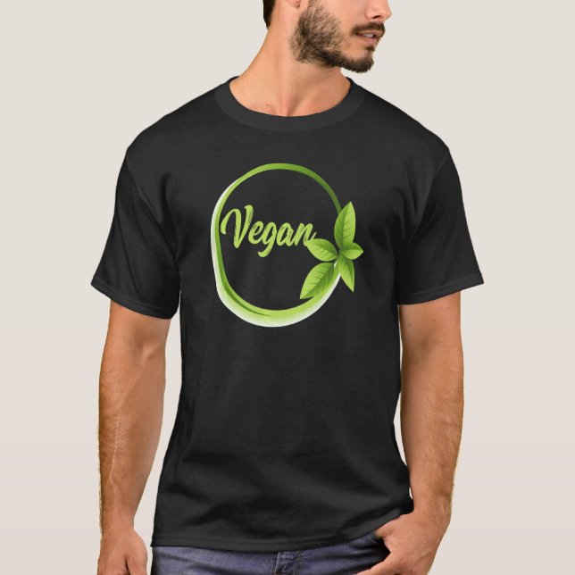 VEGAN - Writing Statement Love Vegetables Team Mea T-Shirt (Front)