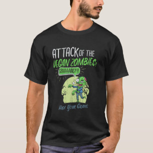 Vegan Zombies Plant-Based Horror Funny Undead Food T-Shirt