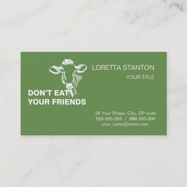 Veganism Business Card (Front)