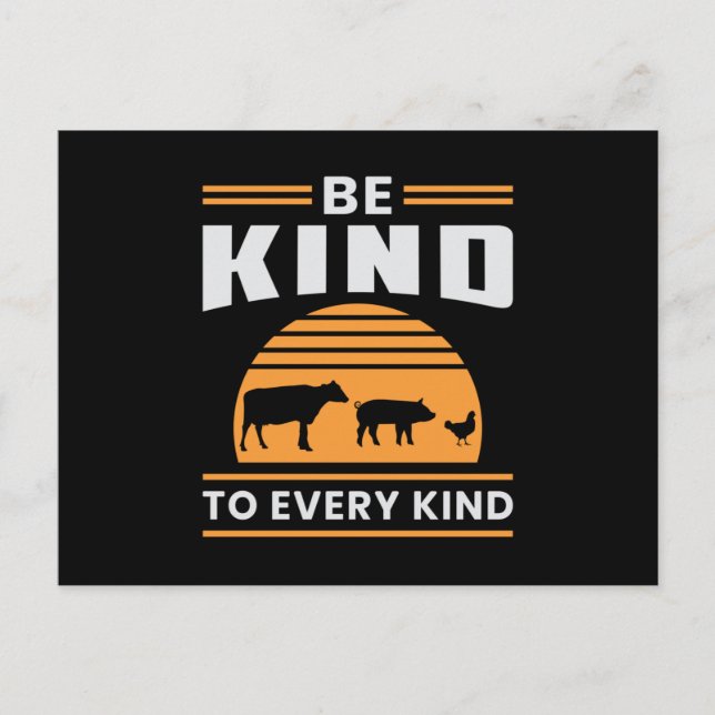 Veganism Vegan Veggie Animal Rights Funny Gift Postcard (Front)