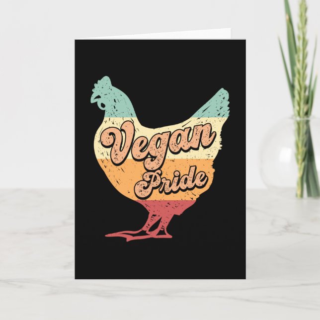 Veganism Vegetables Vegan Veggie Animals Gift Idea Card (Front)
