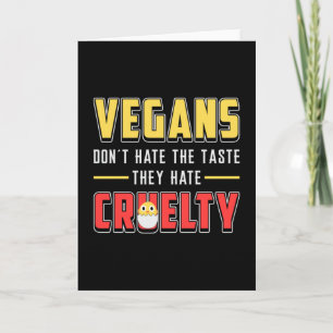Veganism Vegetarian Vegan Vegetables Gift Idea Card