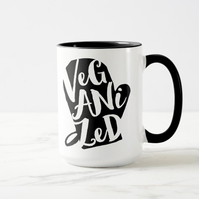 Veganized Vegan Custom Background Colour Mug (Right)