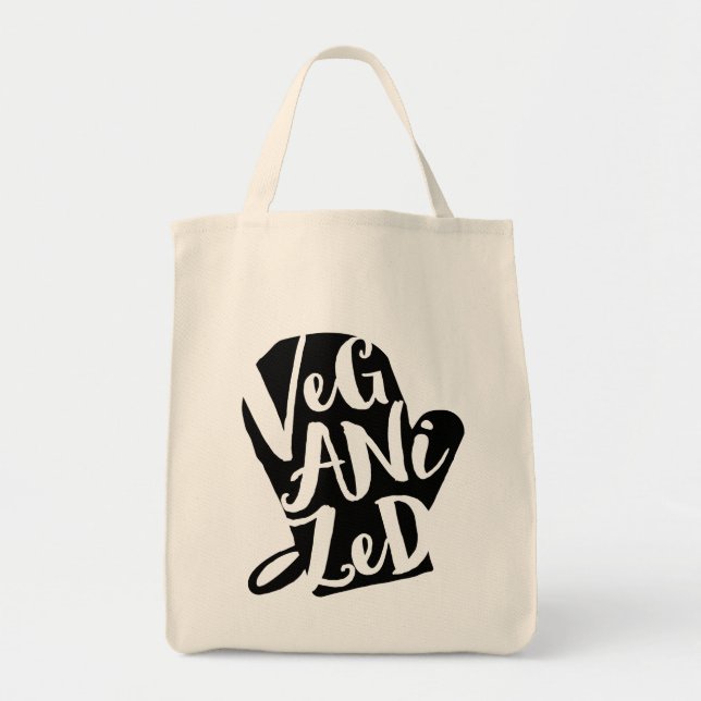 Veganized Vegan Custom Background Colour Tote Bag (Front)