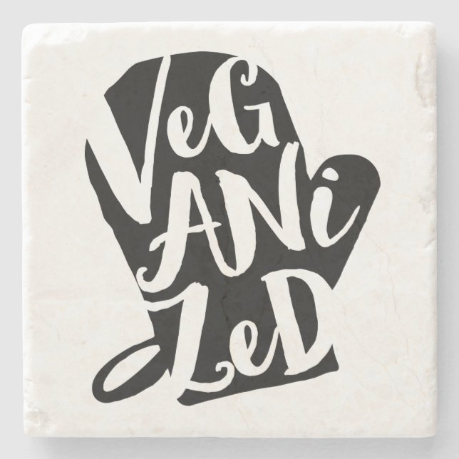 Veganized Vegan Stone Coaster (Front)