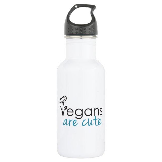 Vegans are Cute - An Advocates Custom Design 532 Ml Water Bottle (Front)