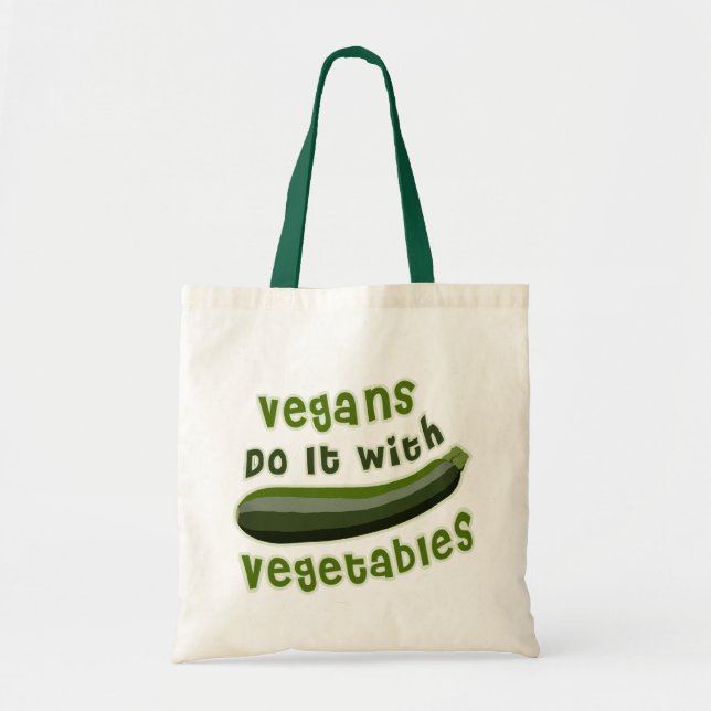 Vegans Do It with Vegetables Tote Bag (Front)