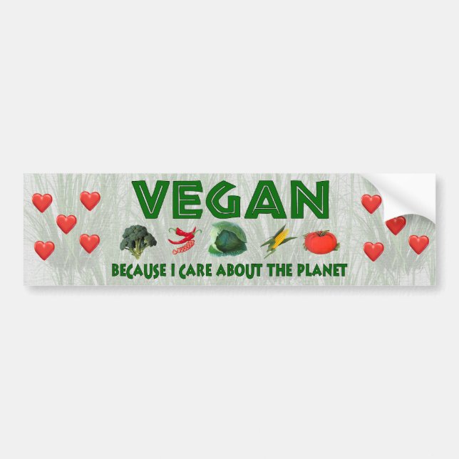 Vegans for the Planet Bumper Sticker (Front)