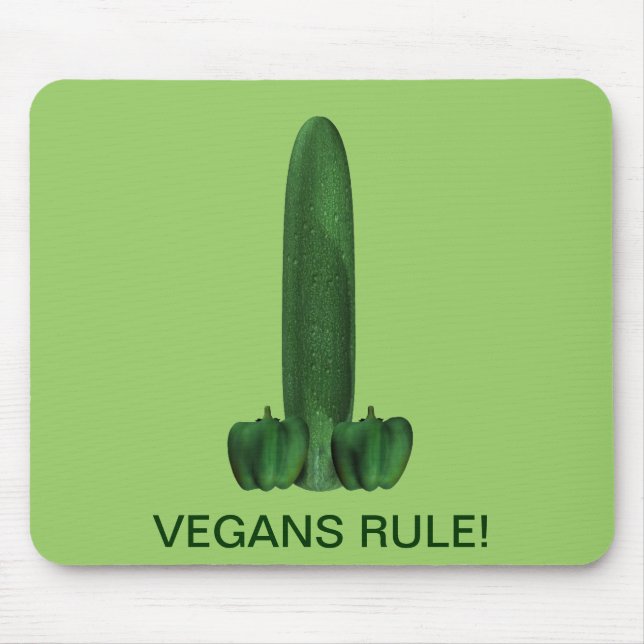 Vegans Rule! Mouse Mat (Front)