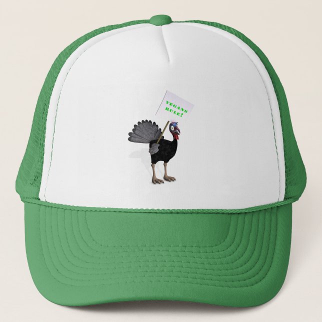 Vegans Rule! Trucker Hat (Front)