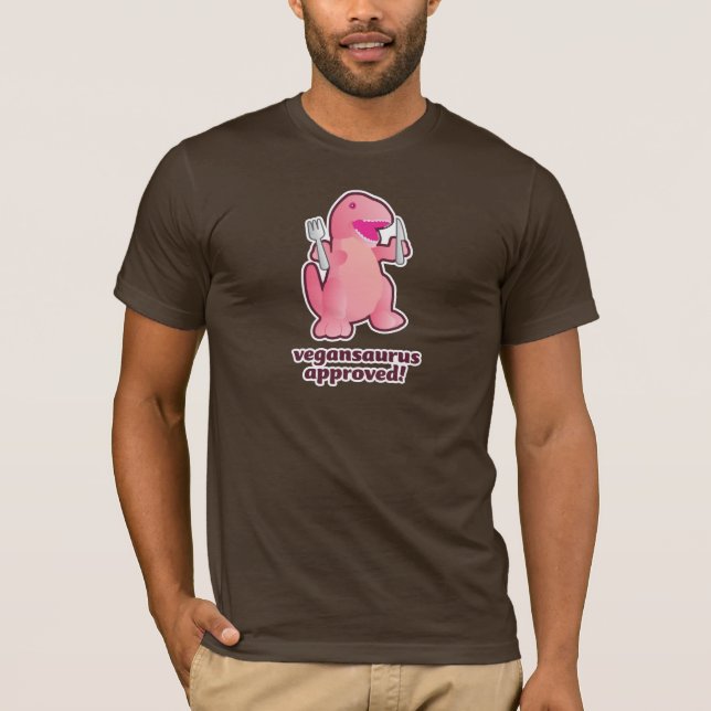 vegansaurus approved! logo T-Shirt (Front)