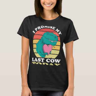 Veganto Saurus Cute Dino Heart Last Cow Herbivore T-Shirt