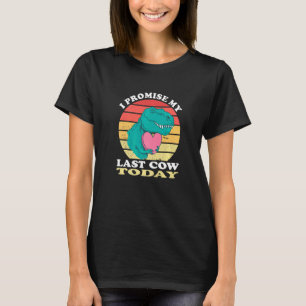 Veganto Saurus Cute Dino Heart Last Cow Herbivore T-Shirt