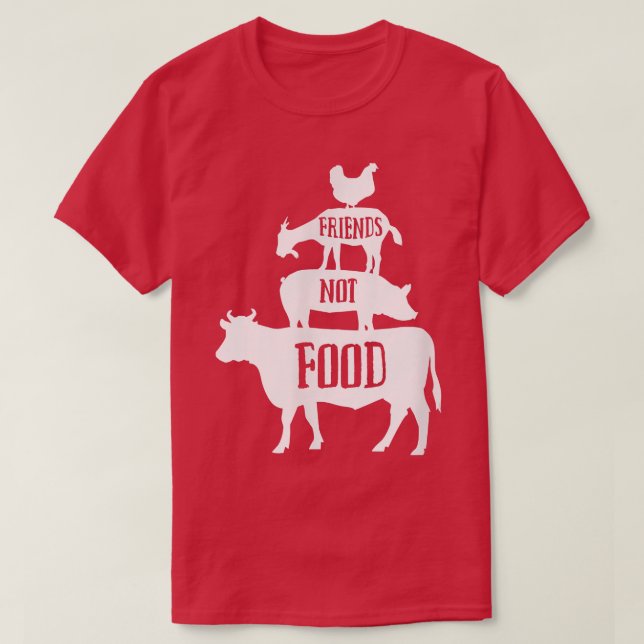 Veganuary Friends Not Food World Vegan Month Veget T-Shirt (Design Front)