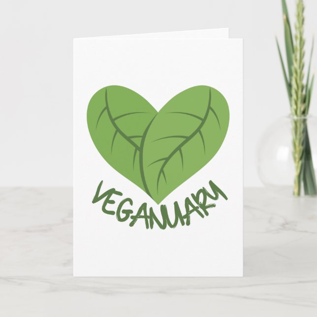 Veganuary January Resolution Card (Front)