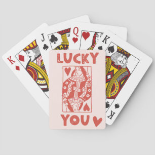 Vegas Aesthetic Pink & Red Playing Cards Gift