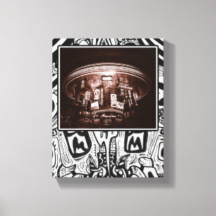 Vegas Airport Interior Phrame Photography Canvas Print