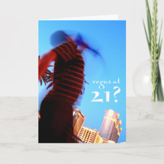 vegas at 21? birthday card