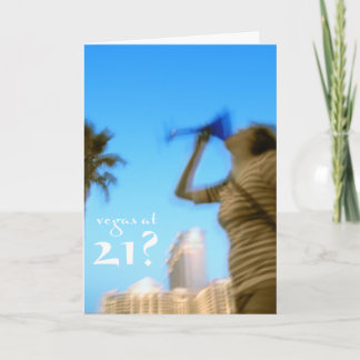 vegas at 21? birthday card