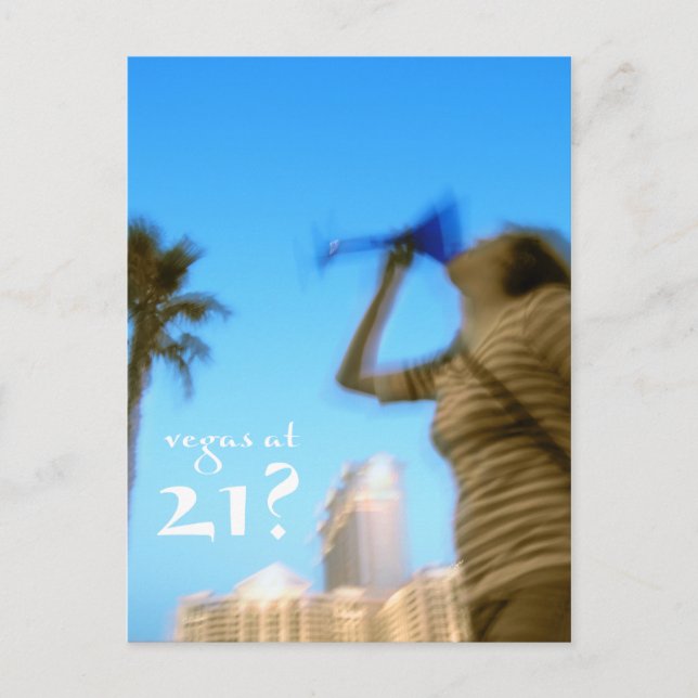 vegas at 21? birthday invitations (Front)