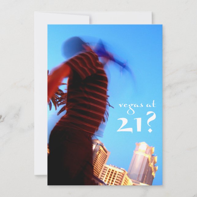 vegas at 21? birthday invitations (Front)