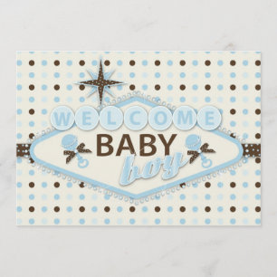 Vegas Baby Boy Invitation Card