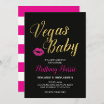 Vegas Baby Itinerary Invitation