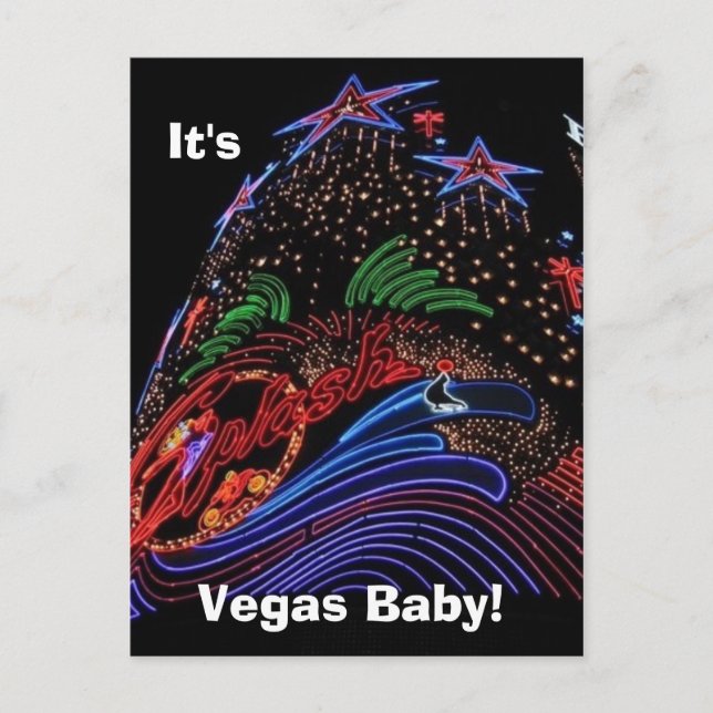 Vegas Baby! post card (Front)