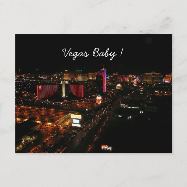 vegas baby ! postcard (Front)