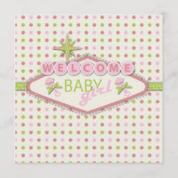 Vegas Baby Shower Invitation Square