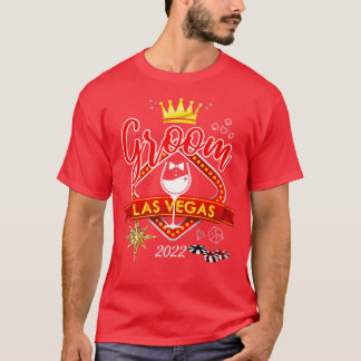 Vegas Bachelor Party Group Married in Vegas Groom  T-Shirt