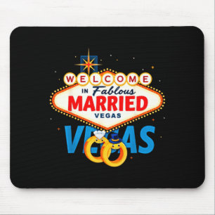 Vegas Bachelor Party Married In Vegas Groom Bride Mouse Mat