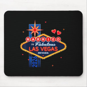 Vegas Bachelor Party Married In Vegas Groom Bride Mouse Mat