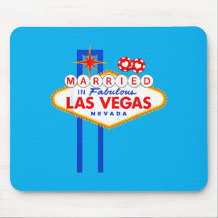Vegas Bachelor Party Married In Vegas Groom Bride Mouse Mat