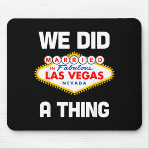 Vegas Bachelor Party Married In Vegas Groom Bride Mouse Mat