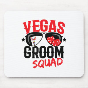 Vegas Bachelor Party - Married In Vegas - Groom Sq Mouse Mat