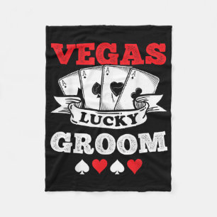 Vegas Bachelor Party Married In Vegas Groom Squad Fleece Blanket