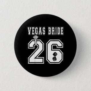 Vegas Bride 2026 Bachelorette Bridal Shower Match 6 Cm Round Badge