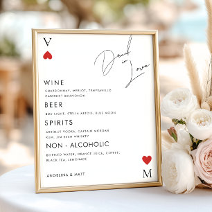 Vegas Casino Drunk In Love Wedding Bar Sign