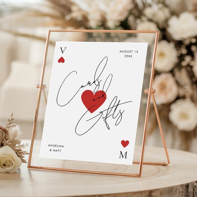Vegas Casino Playing Card Cards & Gifts Sign (Creator Uploaded)