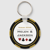 Vegas Casino Poker Chip Navy Blue White Wedding
