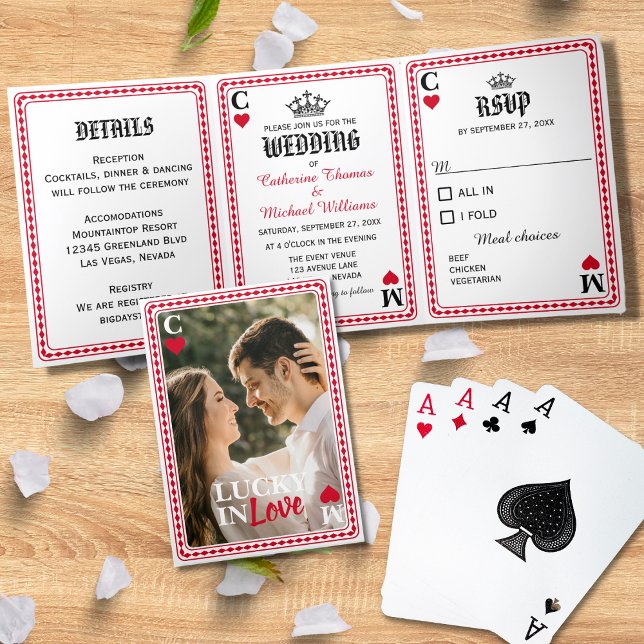 Vegas Casino Wedding Playing Card Lucky In Love  (Creator Uploaded)