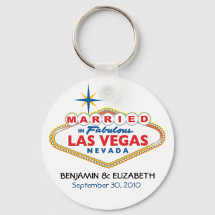 Vegas Destination Wedding Commemorative Keychain
