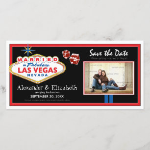 Vegas Destination Wedding Save the Date Photocard