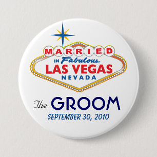 Vegas Destination Wedding THE GROOM button