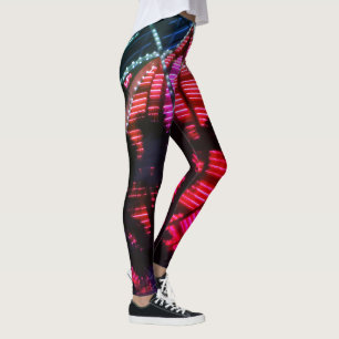 Vegas Flamingo night lights leggings